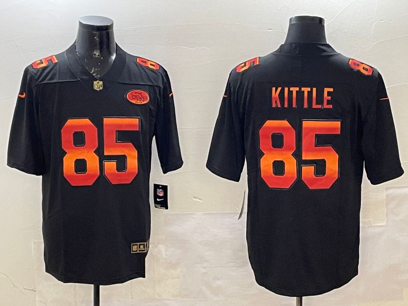 Men San Francisco 49ers #85 Kittle Black Fashion 2025 Nike Limited NFL Jersey style 1->oakland raiders->NFL Jersey